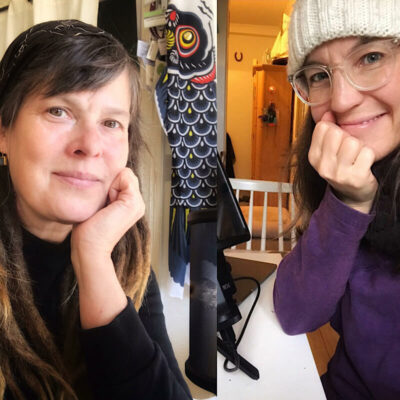 Sprecherinnen Podcast Nina Gebke und Stephanie Hüllmann, Atelier-Talk Episode #1